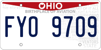 OH license plate FYO9709