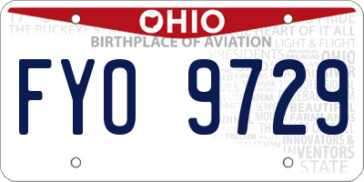 OH license plate FYO9729
