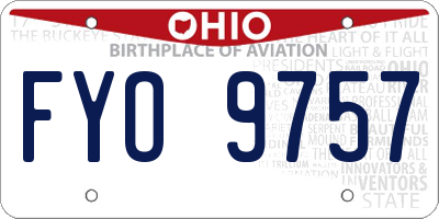 OH license plate FYO9757
