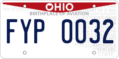 OH license plate FYP0032