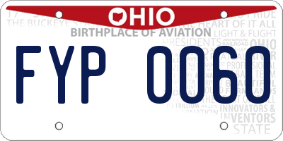 OH license plate FYP0060
