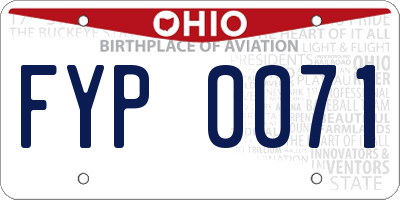 OH license plate FYP0071