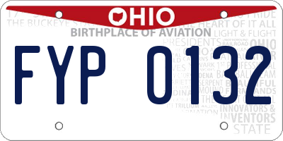 OH license plate FYP0132
