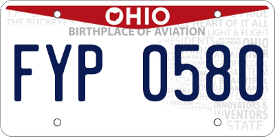 OH license plate FYP0580