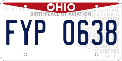 OH license plate FYP0638