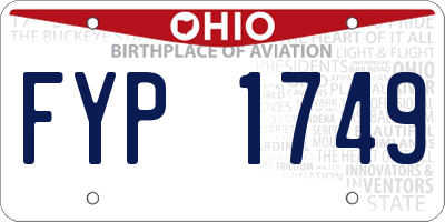 OH license plate FYP1749