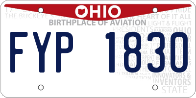 OH license plate FYP1830