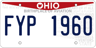 OH license plate FYP1960