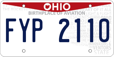 OH license plate FYP2110