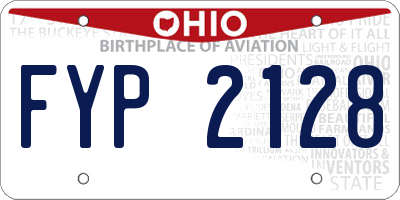 OH license plate FYP2128