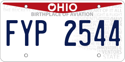 OH license plate FYP2544