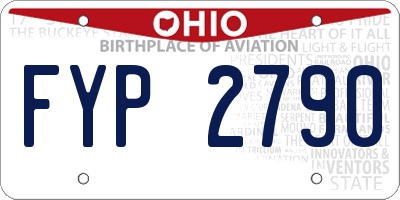 OH license plate FYP2790