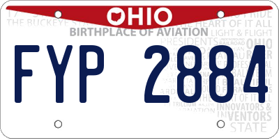 OH license plate FYP2884