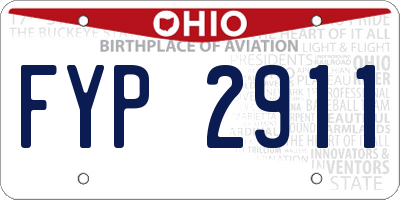 OH license plate FYP2911