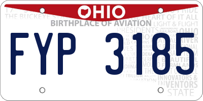 OH license plate FYP3185
