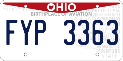OH license plate FYP3363