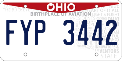 OH license plate FYP3442