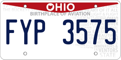 OH license plate FYP3575