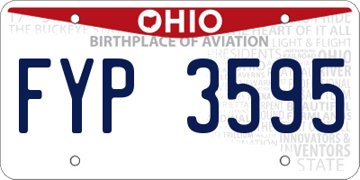 OH license plate FYP3595