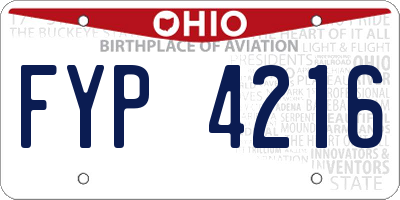 OH license plate FYP4216