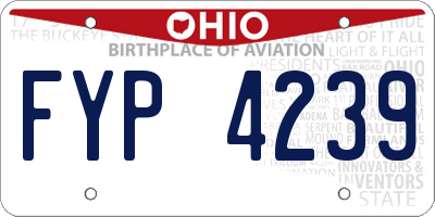 OH license plate FYP4239
