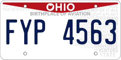 OH license plate FYP4563