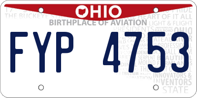 OH license plate FYP4753