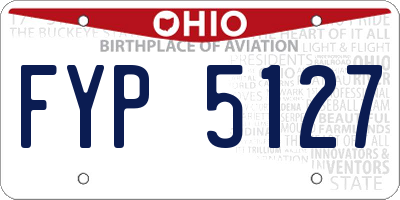 OH license plate FYP5127