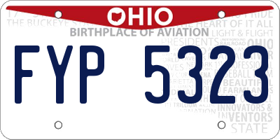 OH license plate FYP5323