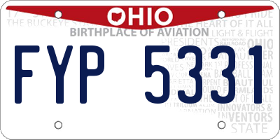 OH license plate FYP5331