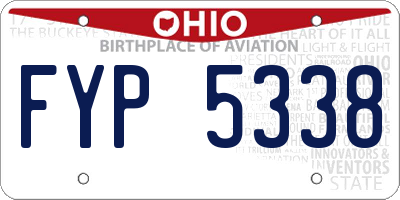 OH license plate FYP5338
