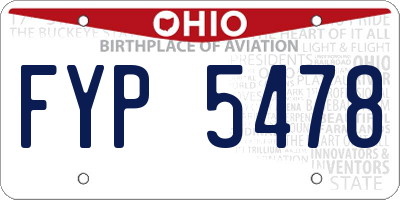 OH license plate FYP5478