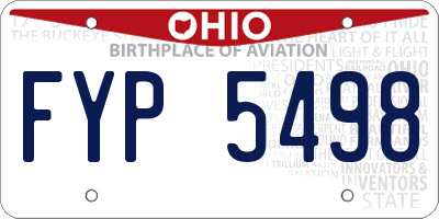 OH license plate FYP5498