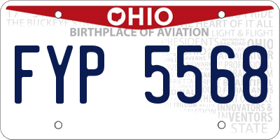 OH license plate FYP5568