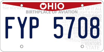 OH license plate FYP5708