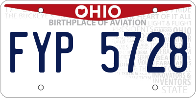 OH license plate FYP5728