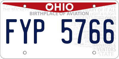 OH license plate FYP5766