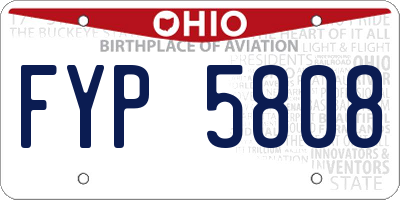 OH license plate FYP5808
