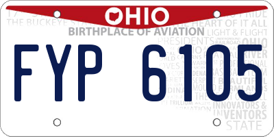 OH license plate FYP6105