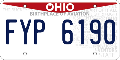 OH license plate FYP6190