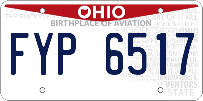 OH license plate FYP6517