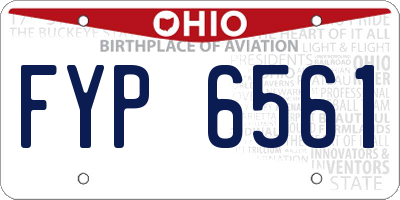 OH license plate FYP6561