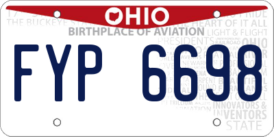 OH license plate FYP6698