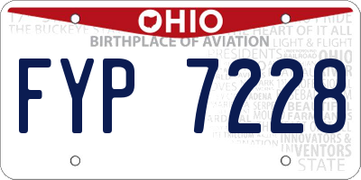 OH license plate FYP7228