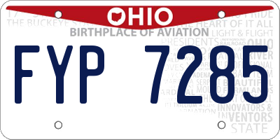 OH license plate FYP7285