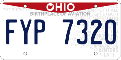 OH license plate FYP7320