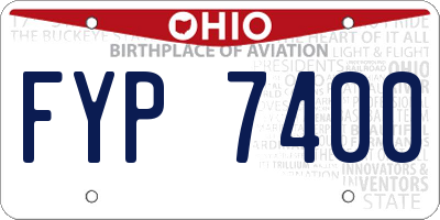 OH license plate FYP7400