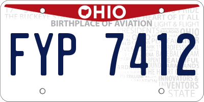 OH license plate FYP7412