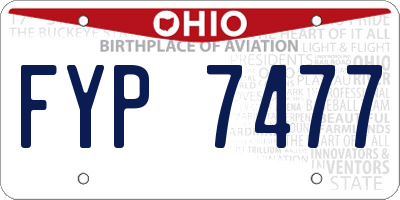 OH license plate FYP7477