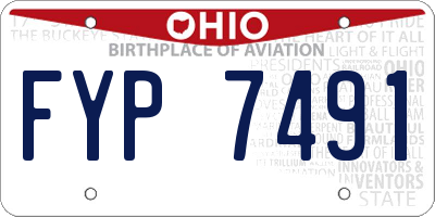 OH license plate FYP7491